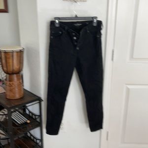 Lucky Brand black button fly jeans. Worn once. Size 6